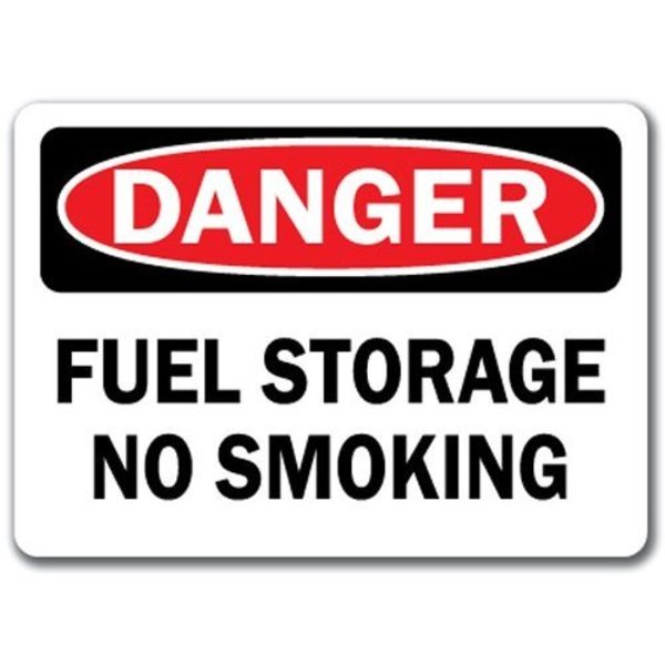 Signmission Danger Sign-Fuel Storage No Smoking-10in x 14in OSHA Sign, 10" L, 14" H, DS-Fuel Storage No Smoking DS-Fuel Storage No Smoking